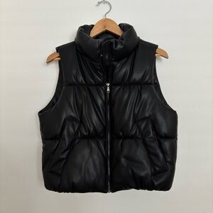 Banana Republic Vegan Leather Puffer Vest